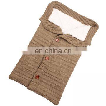 Swaddle Blankets Soft Thick Fleece Knit Baby Girls Boys Stroller Wraps Baby Accessory photo-3