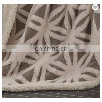 100% Polyester Sherpa Flannel Blanket Two Sides Brushed Cozy Fleece Throw photo-4