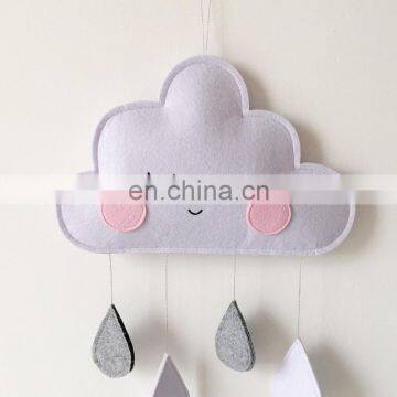 Colorful Felt Cloud Shape Felt Baby Mobile photo-3