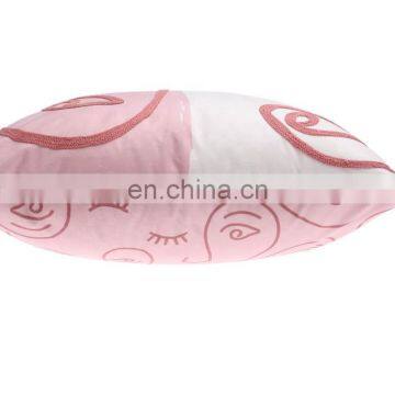 Latest Design Cute Digital Print Crewel Face Embroidery Cushion Covers photo-4