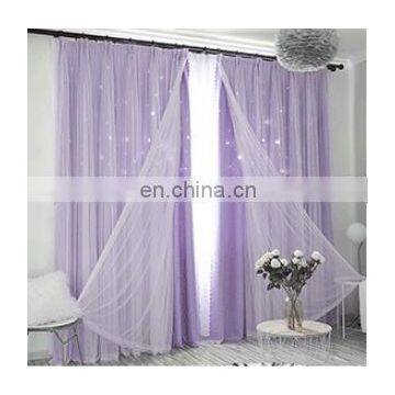2020 News Cheap 100 Polyester Blue Color Ceiling Drapes Decoration Fabric For Bedroom Cortinas Living Room Window Curtain photo-3