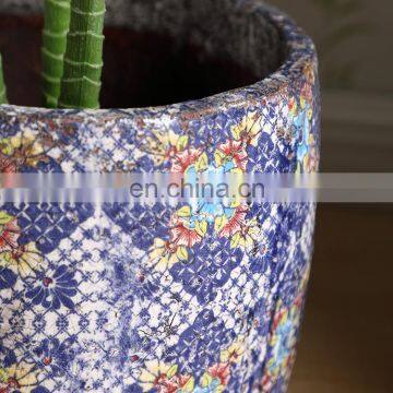 European Art Ceramic Planter Custom Garden Indoor Outdoor Large Fancy Vintage Purple Flower Pots for Home Decor photo-2