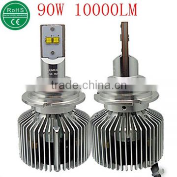 90W Brightest 10000lm LED car headlight H4 H7 H8 H11 9004 9005 9006 9007auto base