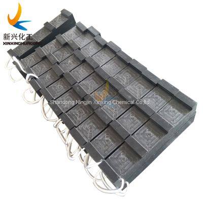 Crane foot support leveling UHMWPE blocks outrigger pads