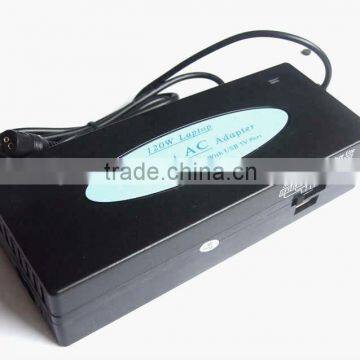 Universal laptop AC120w power adapter for home use