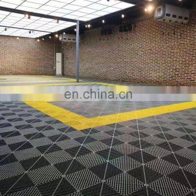 100% PP plastic interlocking anti slip drainage garage floor tiles