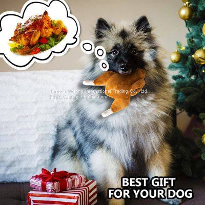 Food Pet Products Dog Chew Toy Stuffed Turkey Stuffed Dog Squeaky Chew Toy Interactive Squeaky Dog Toys photo-5