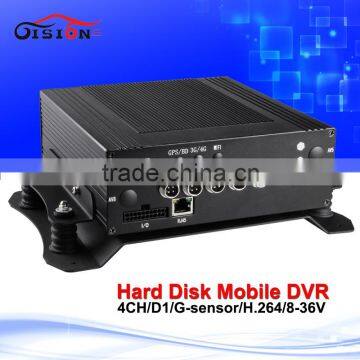 4CH D1 G-Sensor manual car camera hd dvr standalone car dvr with harddisk 2.5 sata