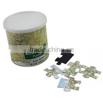 100pcs fridge magnet city jigsaw puzzle