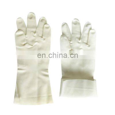 Wholesale milky white translucent 32 cm nitrile work dishwashing gloves