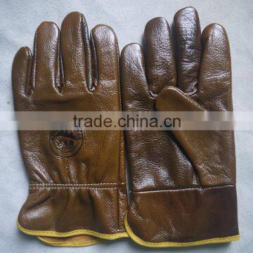 Cow funiture leather gloves, safety working leather gloves for workers