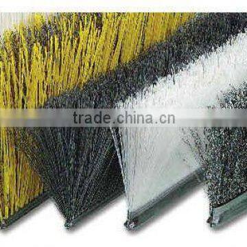 Strip wiper brush of various materials