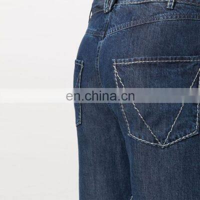 Summer Factory Oem Fashion Custom Logo Wide Legging Blank Denim Shorts for Men photo-5