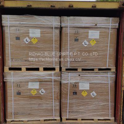 Disinfectant 200g tablet in 5kg bags into 1000kg catons with pallet  total 21mt per one container 20\' CAS NO.: 87-90-1