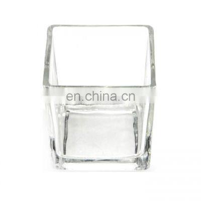 Square Cube Glass Vase/Votive Candle Holder/Tea Light Candle Holder photo-3