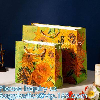 SQUARE BOTTOM, Custom Logo Kraft Paper Bag, White Kraft Paper Shopping Bag, Luxury Printed Packaging Paper Gift Bag photo-5