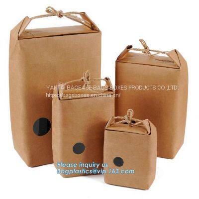 1kg Rice Package Kraft Paper Packaging Bag Brown Kraft Food Paper Bag,5kg10kg Rice Bag Plastic Packaging Bag for Rice photo-5