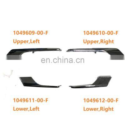 BAINEL Right Lower Fog Parking Lamp Chrome For Tesla Model X 2016-2019 1049612-00-F 1049612-00-E