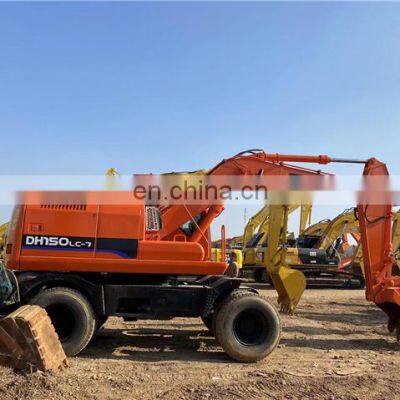 Original Korea brand doosan wheel excavators doosan dh150lc-7 high quality digging machine