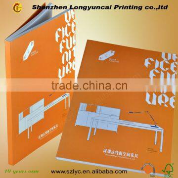 Hot sell new style office furniture brchure printing with perfect binding