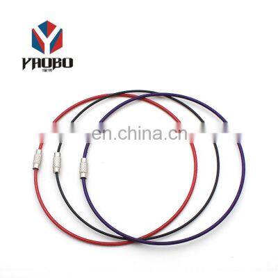 Cheapest Factory Price Ring Steel Screw Lock Chain Wire Rope Key Rings photo-5