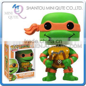 Mini Qute Funko Pop Amine Ninja Turtle Michelangelo super hero action figures cartoon models educational toy NO.FP 62