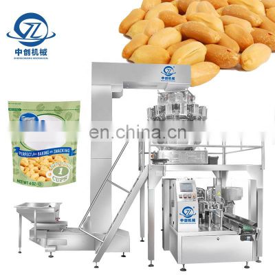 Plastic Bag Automatic Premade Pouch Food Packaging Dry Nuts Zipper Doypack Peanut Packing Machine