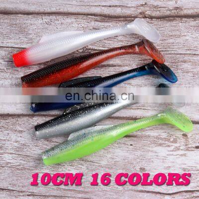 JOHNCOO High Quality 5pcs/bag Soft Bait 100mm 6.5g TPE Material Hot Sale Bass Fishing Lure
