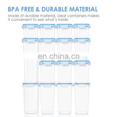 Wholesale 15Piece Airtight Stackable Plastic Storage Boxes Bins Dry Cereal Food Storage Containers Set photo-3