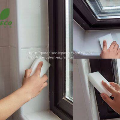 Microfibre Reused Melamine Cleaning Sponge Kitchen Scrubber Of White Color photo-2