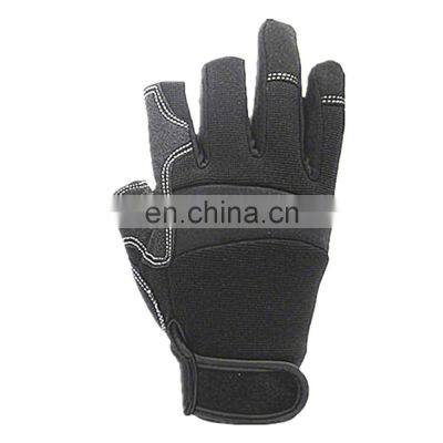 Microfiber Touch Screen Synthetic Leather Driver Gloves With Elastic Cuff photo-2