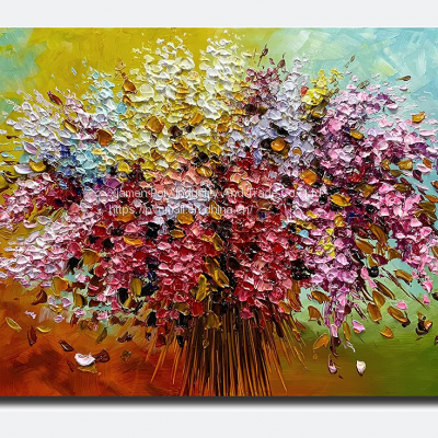 DIY Hand-painted Oil Painting Rose Oil Painting Home Decoration photo-2