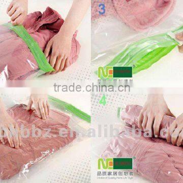 Transparent Travel vacuum bag-hand roll type