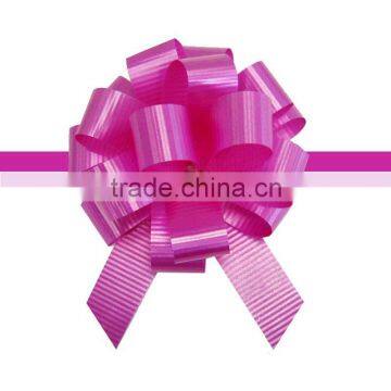 Modern Romantic and Charming Purple Satin Pom-Pom Butterfly Ribbon Pull Bow for Decoration photo-2