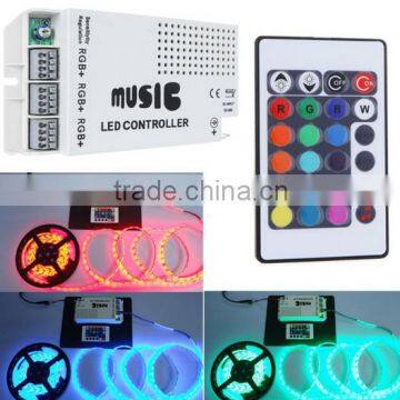 IR Music RGB LED Controller 60 Watt 3 Ports With Remote