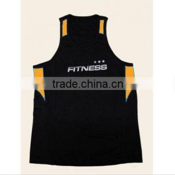 Custom orange color dryfit fabric training singlet