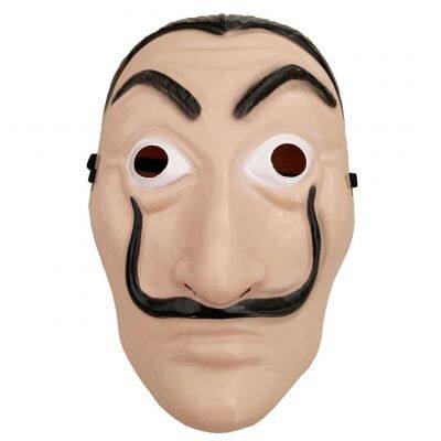 Salvador Dali Mask Halloween Party Movie Money Heist Thief Robber Cosplay Props Plastic Face Masks