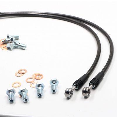 Auto Brake Parts Motorcycle Racing Car Hydraulic Automotive Front Rear 304 Stainless Steel Braided PTFE Brake Line Hose Assembly
