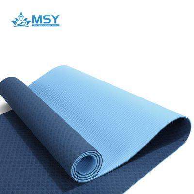 2025 Custom Logo Printed Eco-Friendly TPE Yoga Mats Gym Thick Yoga Mats Set Gym Exercise Non Slip Yoga Mat