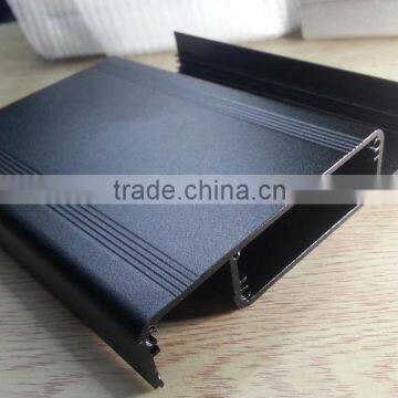 Best quality black anodized matt extruded aluminium led lamp housing (aluminium street light housing, extruded aluminium)