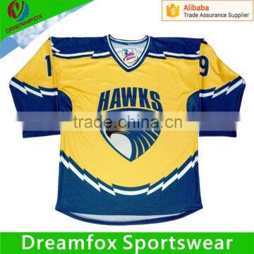 Breathable and sublimation printing Custom Personalized Hockey Jersey cheap wholesale