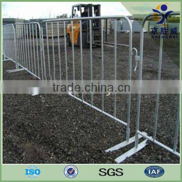 Powder coated plastic pedestrian barricade