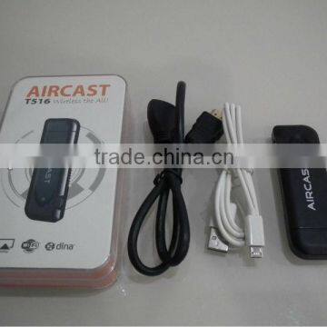 Wi-Fi Air Caster_T516S, Supported Apple & Android 4.2.2 Mirror, Work for Phone/pad/laptop.