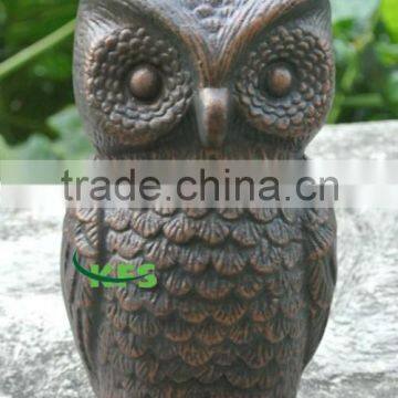 Bronze casting night owl sculpture