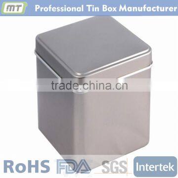 Small square gift tin box package for tea