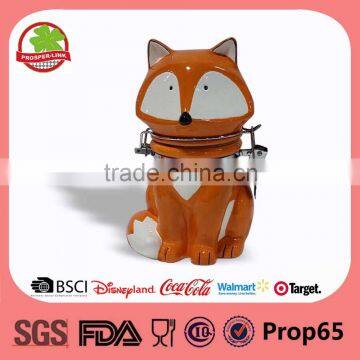 Fox shape tea ceramic canister set