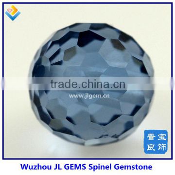 synthetic charming faceted ball spinel, blue facet beads spinel for bracelet