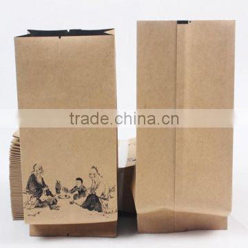 Side gusset Kraft paper coffee bag with valve