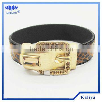 Leather BRACELET GOLD Bracelets manufacturer Rhinestone JEWELRY