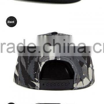 Fashion Embroidery Patch Marijuana Leaf Snapback Hat photo-3